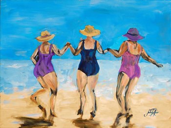 Ladies on the Beach II by Julie DeRice art print