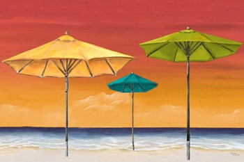 Tropical Umbrellas I by Tiffany Hakimipour art print
