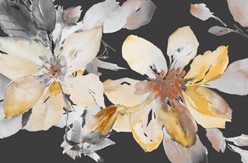 Yellow Clematis on Grey by Lanie Loreth art print