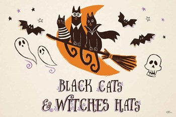 Spooktacular I Witches Hats by Janelle Penner art print