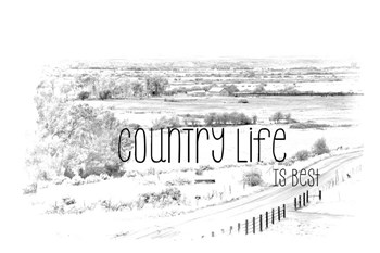 Country Life is Best by Ramona Murdock art print