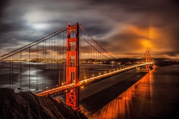 Golden Gate Evening by John Gavrilis art print