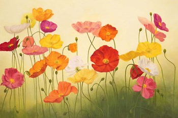 Sunlit Poppies by Janelle Kroner art print
