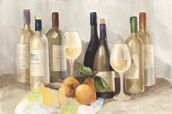 Wine and Fruit II v2 Light by Albena Hristova art print