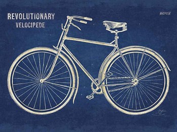 Blueprint Bicycle v2 by Sue Schlabach art print