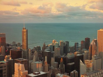 Sunset in Chicago by Jessica Levant art print