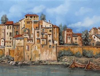 Borgo Sul Torrente by Guido Borelli art print