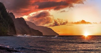 Nepali Coast Sunset by Jonathan Ross art print