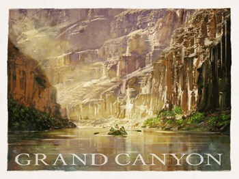 Grand Canyon Colorado River by Old Red Truck art print