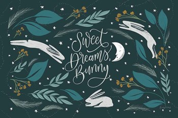 Sweet Dreams Bunny I by Becky Thorns art print