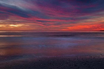 Purple-Colored Sunrise On Ocean Shore, Cape May NJ by Jay O&#39;Brien / Jaynes Gallery / DanitaDelimont art print