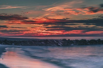 Sunrise On Winter Shoreline 6, Cape May National Seashore, NJ by Jay O&#39;Brien / Jaynes Gallery / DanitaDelimont art print