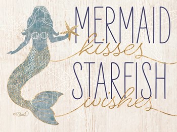 Mermaid Kisses Starfish Wishes by Kate Sherrill art print