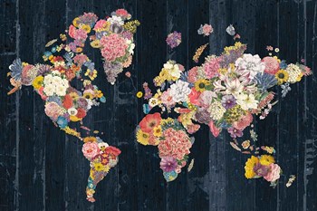 Botanical Floral Map by Wild Apple Portfolio art print