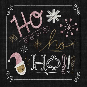 Quirky Christmas Santa Metallic by Michael Mullan art print