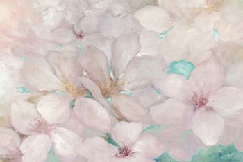 Apple Blossoms Teal by Julia Purinton art print