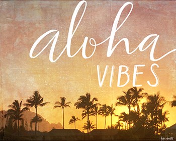 Aloha Vibes in White by Katie Doucette art print