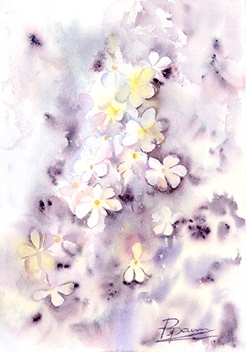 Purple Flowers III by Olga Shefranov art print