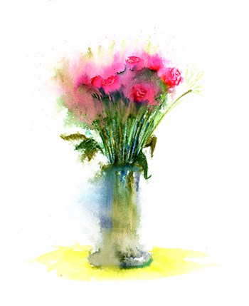 Pink Flowers II by Olga Shefranov art print