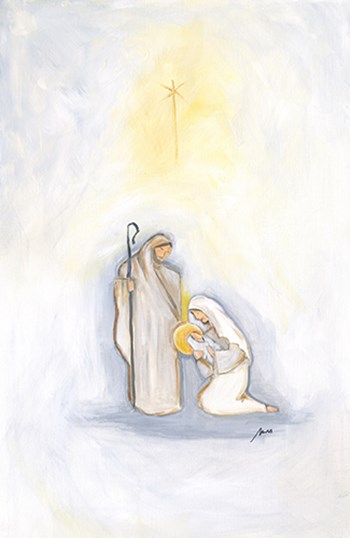 Jesus Mary and Joseph by Molly Susan Strong art print