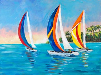 Morning Sails I by Julie DeRice art print