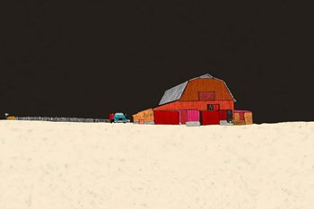 Farmhouse at Night by Ynon Mabat art print