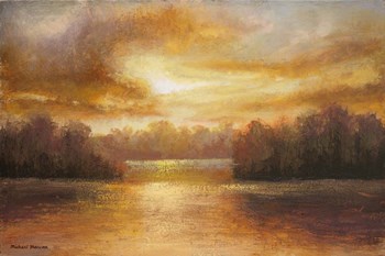 Golden Lake Glow II by Michael Marcon art print
