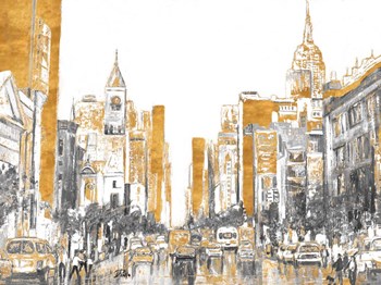 Golden City by Patricia Pinto art print