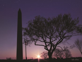 Nightfall at the Washington Monument by Lori Deiter art print