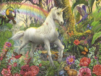 Rainbow Unicorn by Ed Wargo art print
