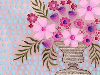 Cheeky Pink Floral II by Regina Moore art print