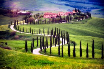 Italy, Tuscany, Val d&#39;Orcia Farm Landscape by Jaynes Gallery / Danita Delimont art print