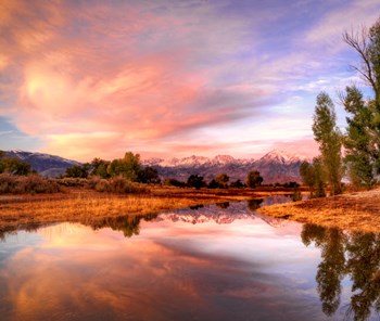 California, Bishop Sierra Nevada Range Reflects In Pond by Jaynes Gallery / Danita Delimont art print
