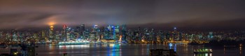 Vancouver Night Panorama by Tim Oldford art print