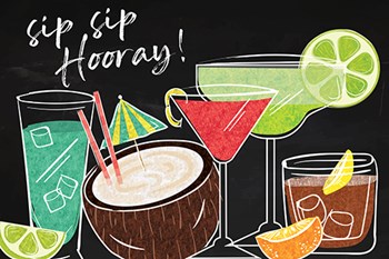 Sip Sip Hooray! by ND Art &amp; Design art print