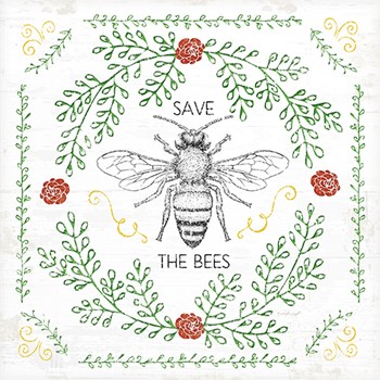 Save the Bees by Jennifer Pugh art print