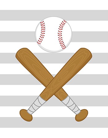 Baseball Stripes by Tamara Robinson art print
