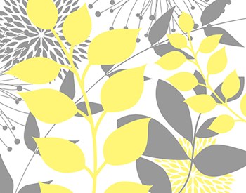 Yellow Foliage Floral III by Tamara Robinson art print