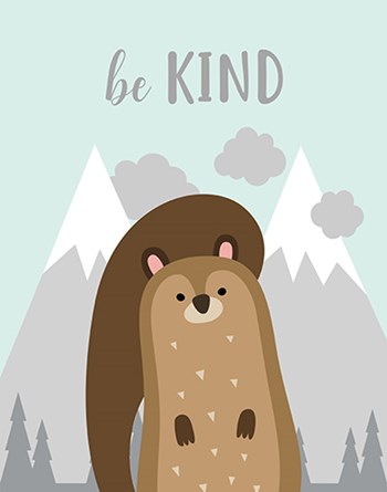 Be Kind Squirrel by Tamara Robinson art print