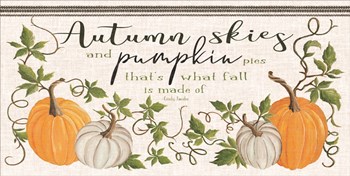 Autumn Skies and Pumpkin Pies by Cindy Jacobs art print