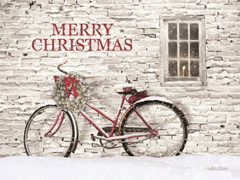 Merry Christmas Bicycle by Lori Deiter art print
