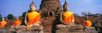 Buddha Statues Near Bangkok Thailand by Panoramic Images art print