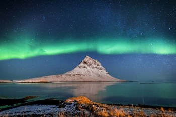 Aurora Borealis Or Northern Lights With The Milky Way Galaxy, Iceland by Panoramic Images art print