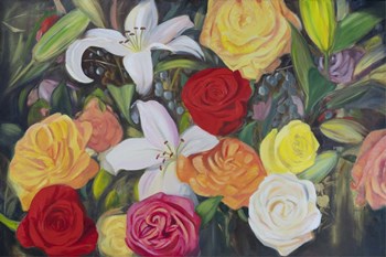 Floral Abundance II by Sandra Iafrate art print