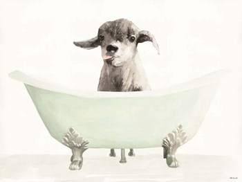 Vintage Tub with Goat by Stellar Design Studio art print
