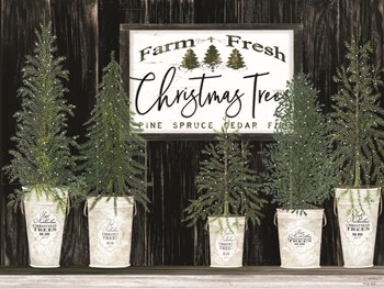 Farm Fresh Christmas Trees by Cindy Jacobs art print