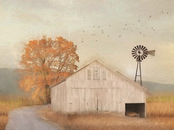 Fall Barn in Muir by Lori Deiter art print