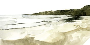 Simple Watercolor Coast I by Emma Caroline art print