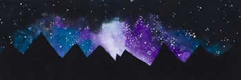 Stars Over the Mountains )(purple) by Amaya art print