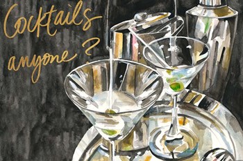Cocktails Anyone? by Heather A. French-Roussia art print